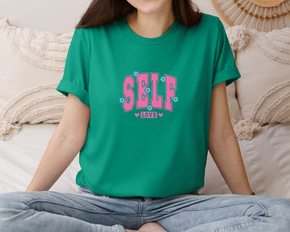 brand:Bella Canvas|color:Kelly|Self Love Pnginspirational Graphic T-Shirt