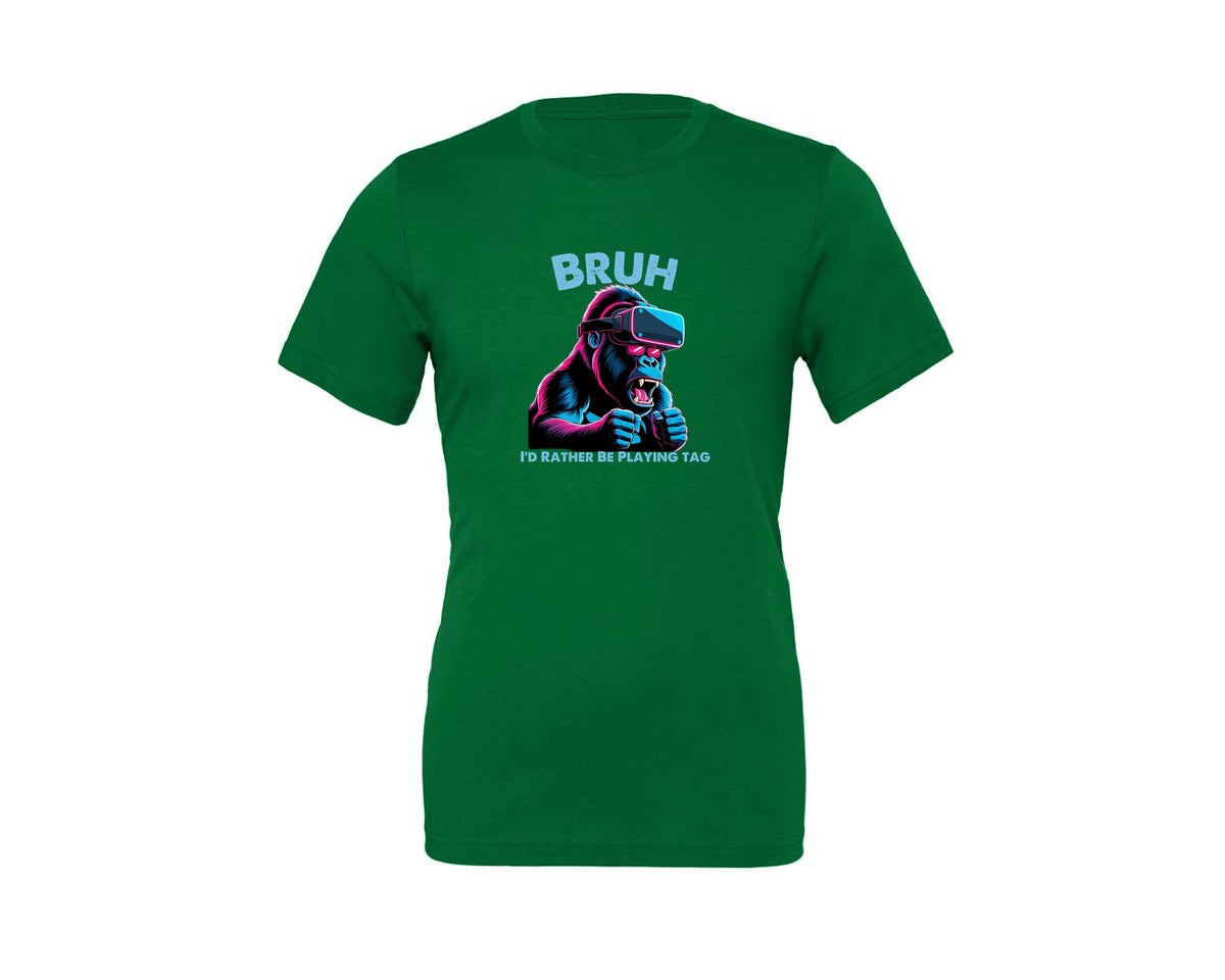 brand:Generic|color:Kelly|Bruh Id Rather Be Playing Tag T Shirt Graphic T-Shirt