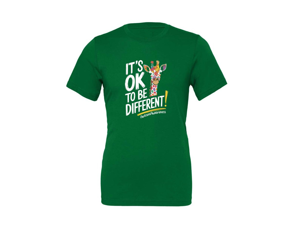 brand:Generic|color:Kelly|Its Ok To Be Different Autism Awareness 17 Graphic T-Shirt