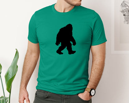 brand:Bella Canvas|color:Kelly|Bigfoot Sasquatch Figure Design Graphic T-Shirt