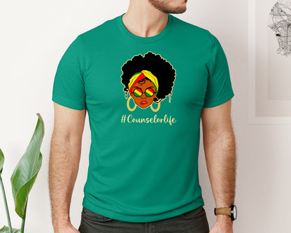 brand:Bella Canvas|color:Kelly|Counselor Life Career T Shirt Graphic T-Shirt