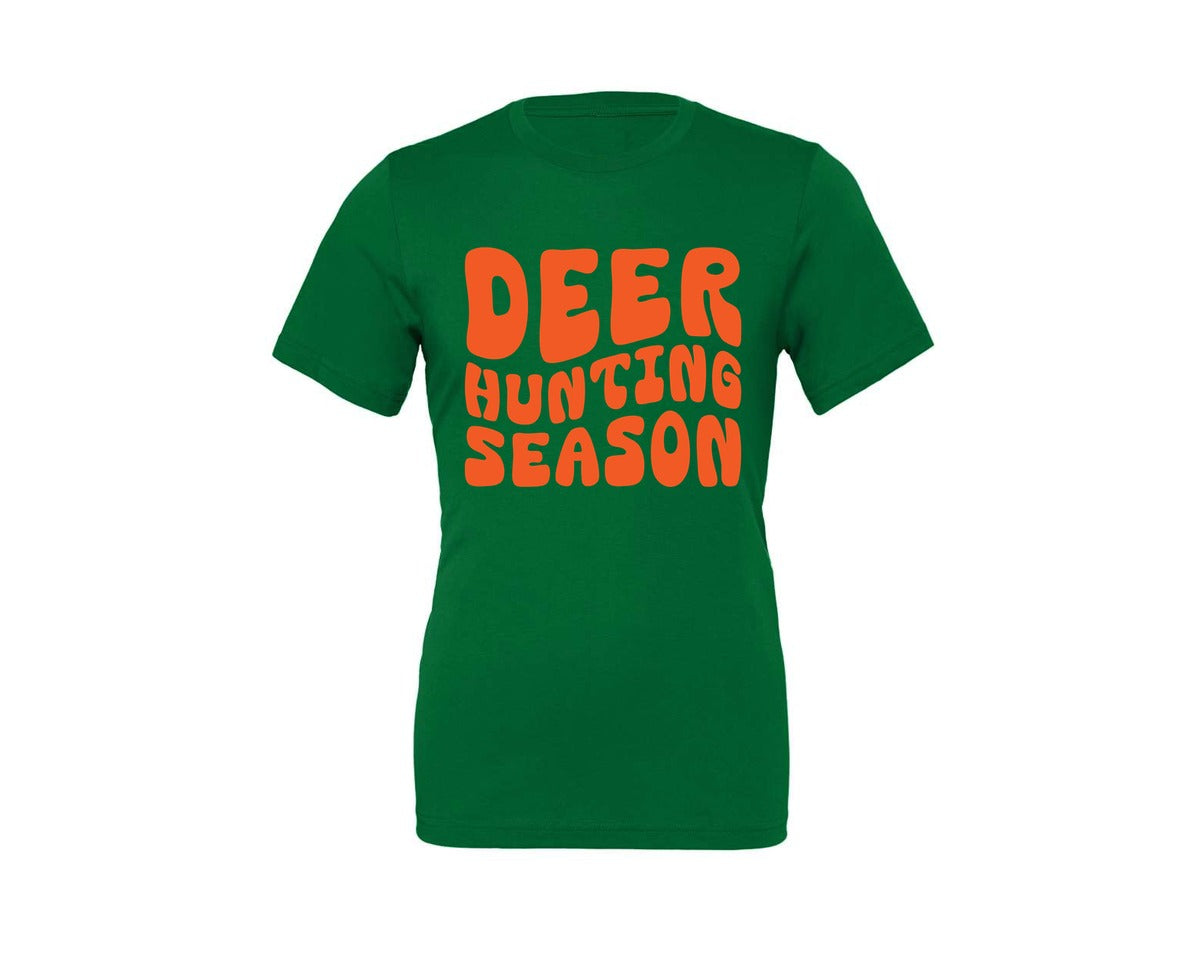 brand:Generic|color:Kelly|Retro Deer Hunting Season Design 2 Graphic T-Shirt