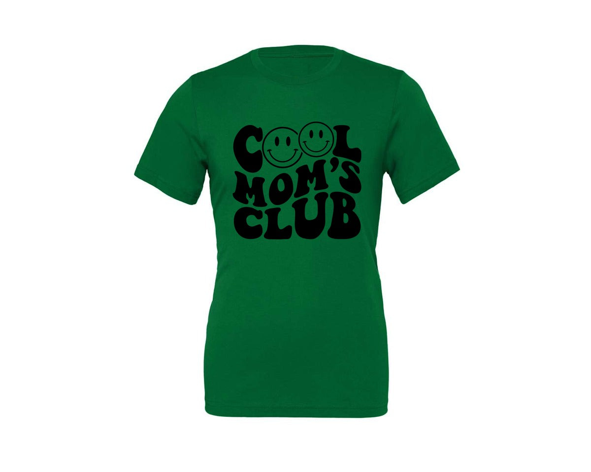 brand:Generic|color:Kelly|Cool Moms Club Wavy 2 Graphic T-Shirt