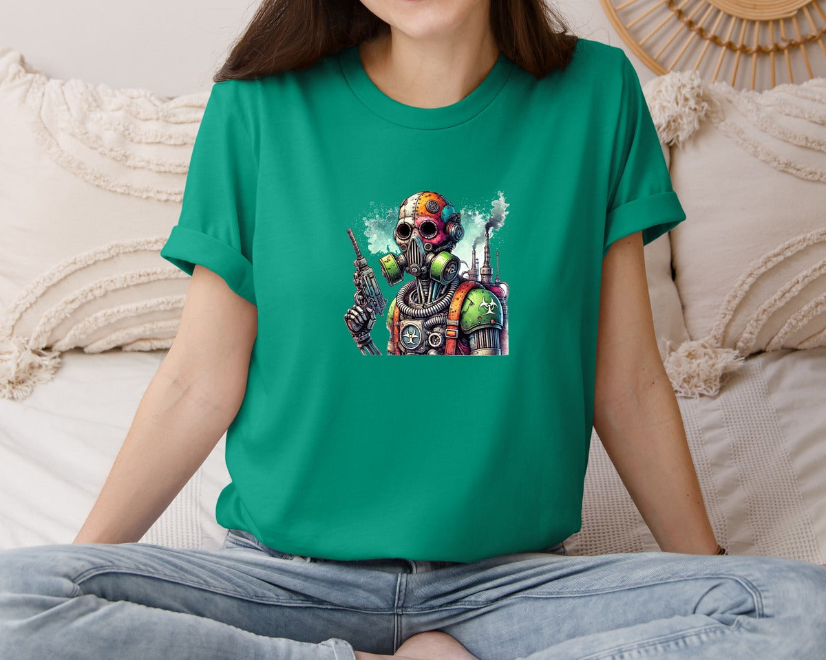 brand:Bella Canvas|color:Kelly|Robot Sublimationsticker Graphic T-Shirt