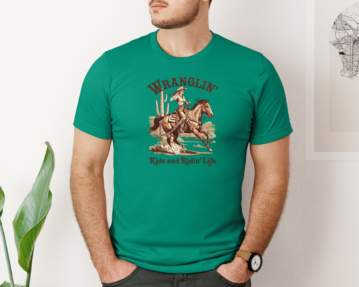 brand:Bella Canvas|color:Kelly|Western Mothers Day Mom 2 Graphic T-Shirt