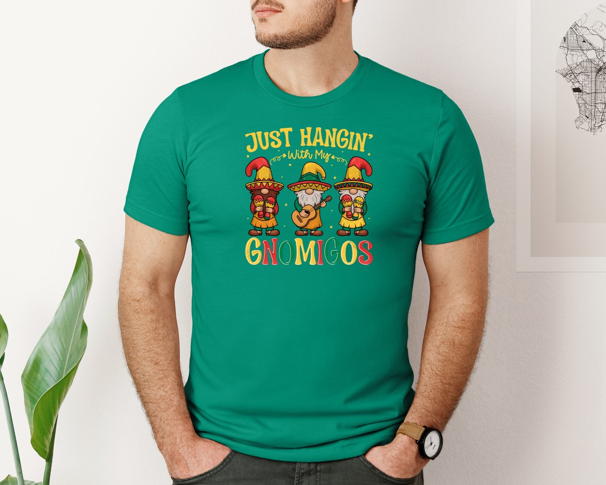 brand:Bella Canvas|color:Kelly|Gnomigos Cinco De Mayo Tshirt Graphic T-Shirt