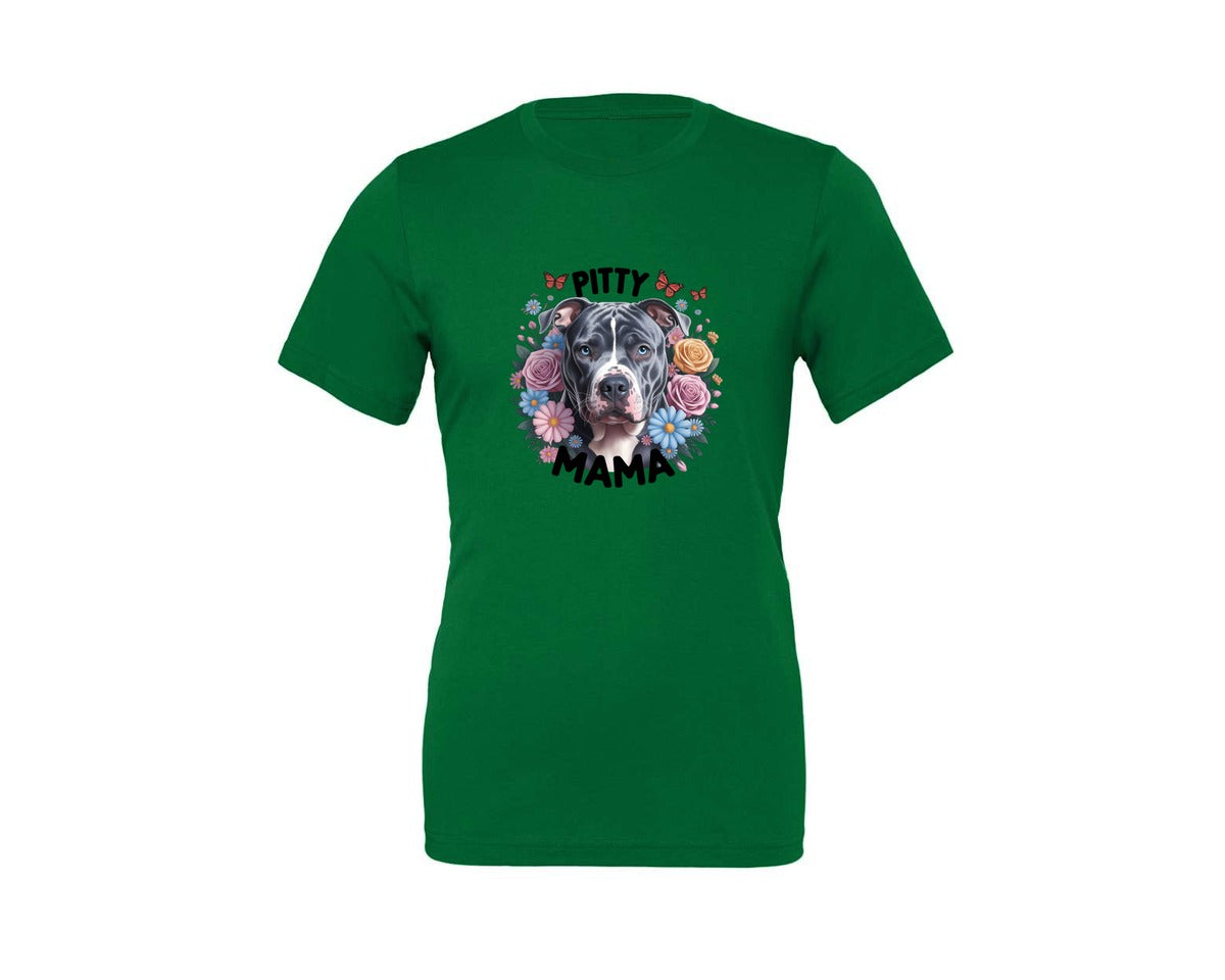 brand:Generic|color:Kelly|Pitty Mama Cute Pitbull Dog 2 Graphic T-Shirt