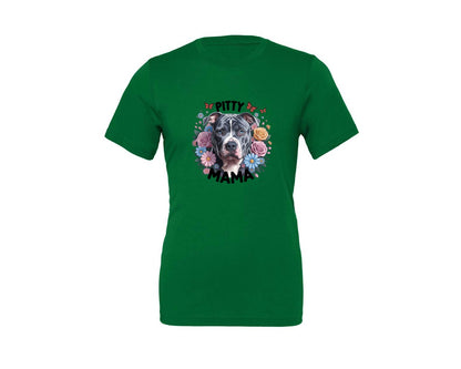 brand:Generic|color:Kelly|Pitty Mama Cute Pitbull Dog 2 Graphic T-Shirt