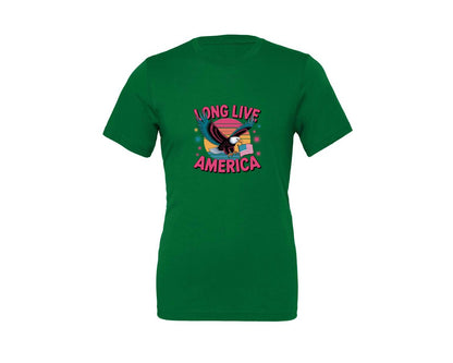brand:Generic|color:Kelly|Long Live America Graphic T-Shirt