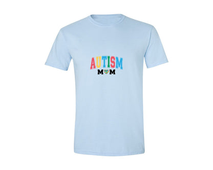 brand:Generic|color:Light Blue|Autism Mom Autism Day Graphic T-Shirt
