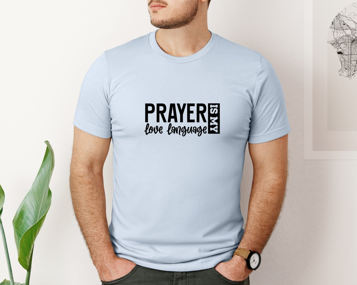brand:Bella Canvas|color:Light Blue|Pray With Me Christian Front Back Graphic T-Shirt