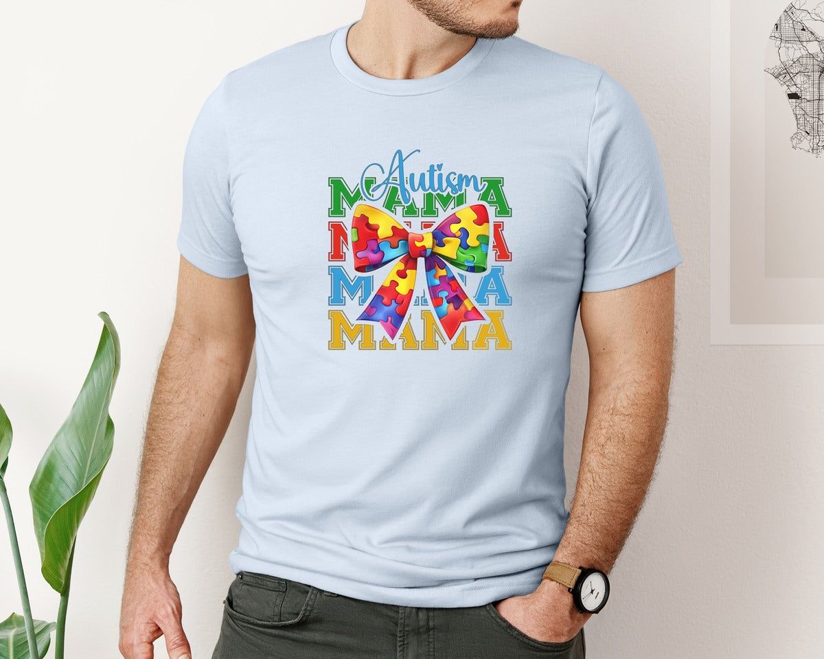 brand:Bella Canvas|color:Light Blue|Autism Awareness Autism Graphic T-Shirt