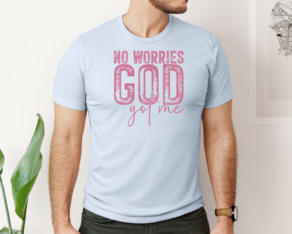 brand:Bella Canvas|color:Light Blue|Unafraidgod Got Me Christian Q Graphic T-Shirt