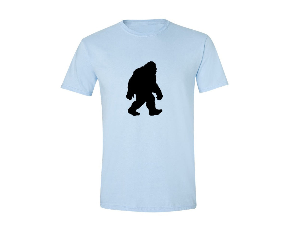 brand:Generic|color:Light Blue|Bigfoot Sasquatch Figure Design Graphic T-Shirt
