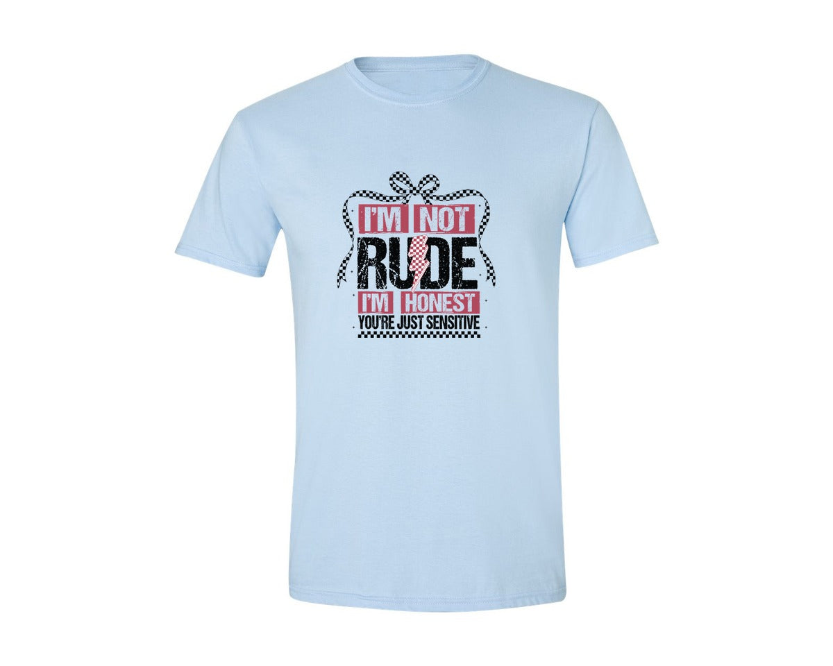 brand:Generic|color:Light Blue|Im Not Rude Snarky Sarcastic 2 Graphic T-Shirt