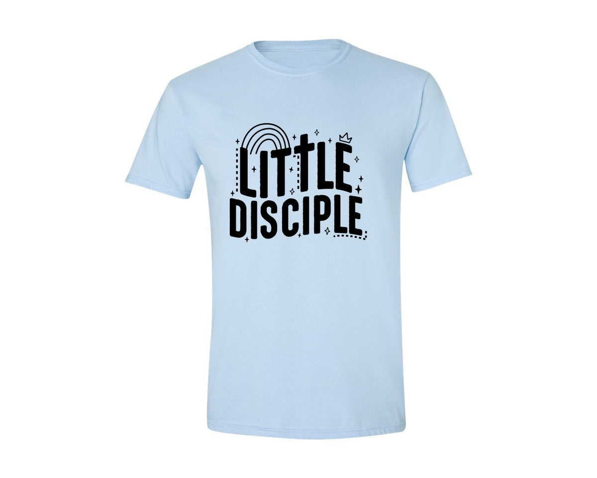 brand:Generic|color:Light Blue|Retro Little Disciple Tshirt Kids Graphic T-Shirt