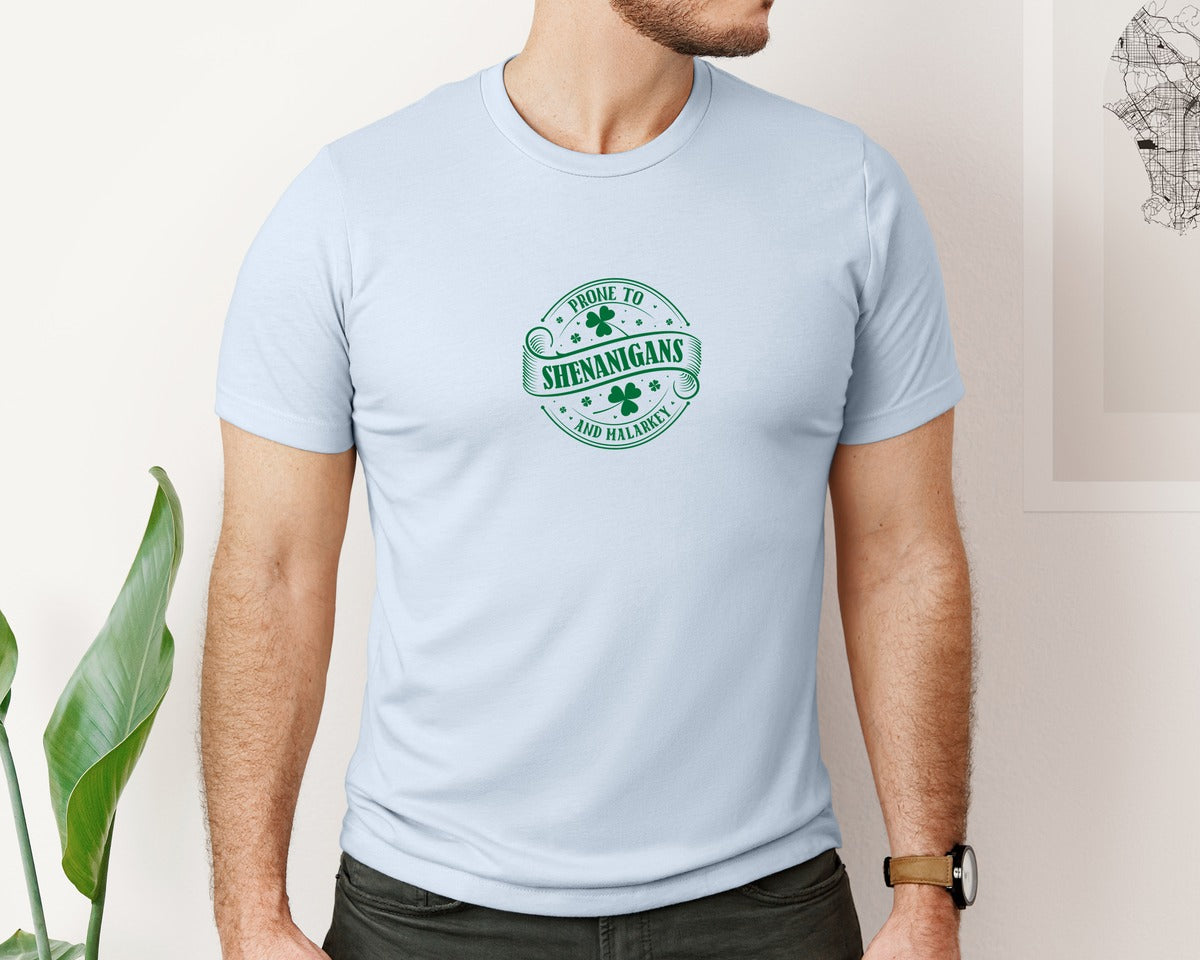 brand:Bella Canvas|color:Light Blue|St Patricks Day Quotes 18 Graphic T-Shirt