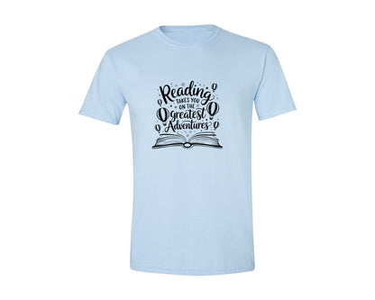 brand:Generic|color:Light Blue|Reading Takes You On The Greatest Advent 4 Graphic T-Shirt