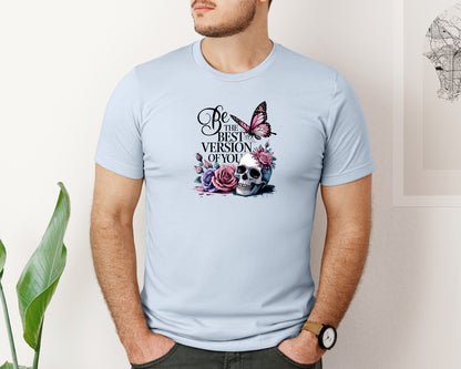 brand:Bella Canvas|color:Light Blue|Be The Best Version Of You Self Love 2 Graphic T-Shirt
