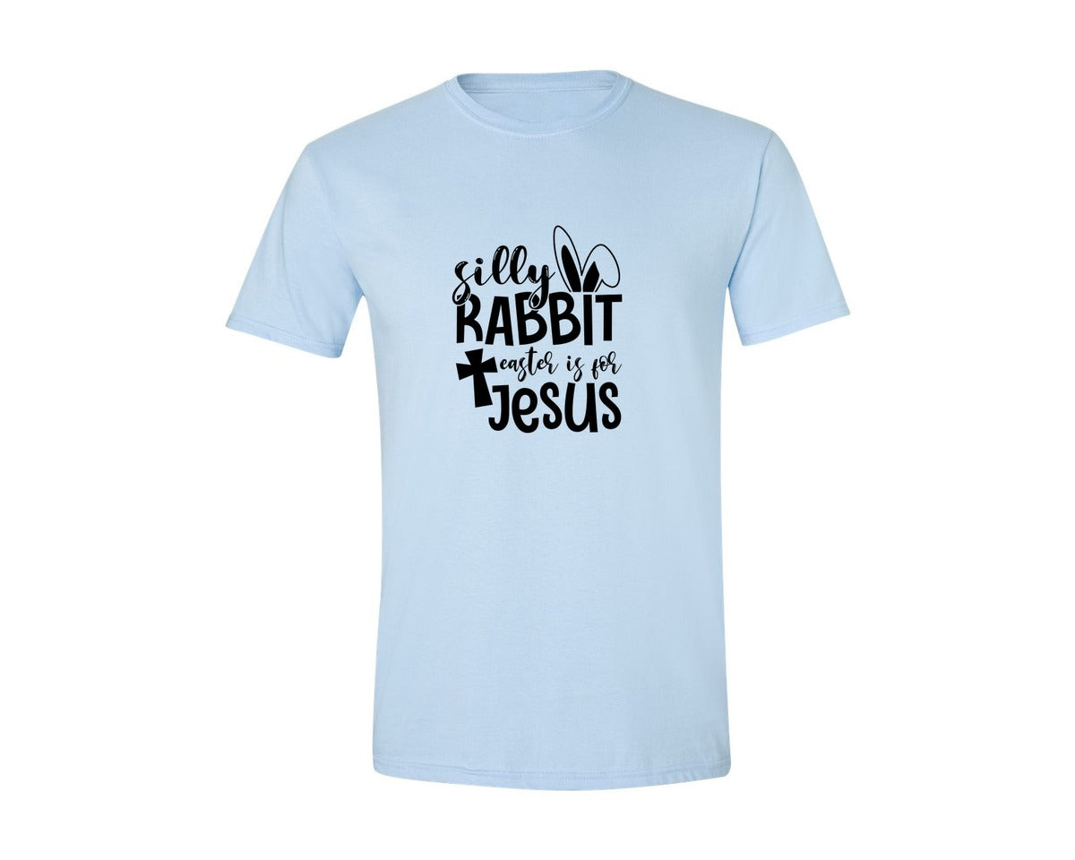 brand:Generic|color:Light Blue|Silly Rabbit Easter Is For Jesus Ea Graphic T-Shirt