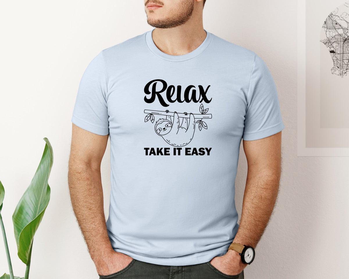 brand:Bella Canvas|color:Light Blue|Relax Take It Easy T Shirt Graphic T-Shirt