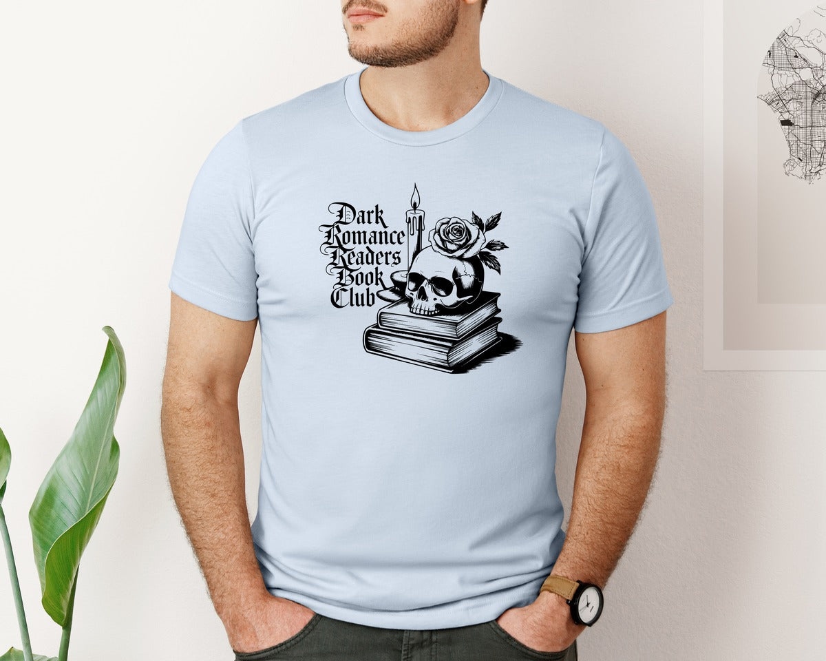 brand:Bella Canvas|color:Light Blue|Dark Romance Readers Book Club T Shi Graphic T-Shirt