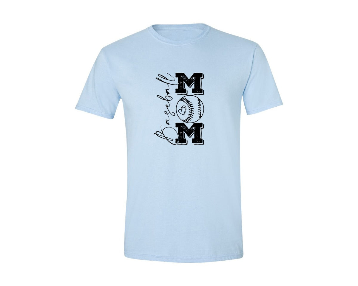 brand:Generic|color:Light Blue|Baseball Mama 16 Graphic T-Shirt