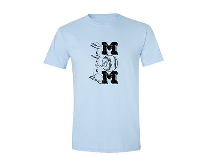 brand:Generic|color:Light Blue|Baseball Mama 16 Graphic T-Shirt