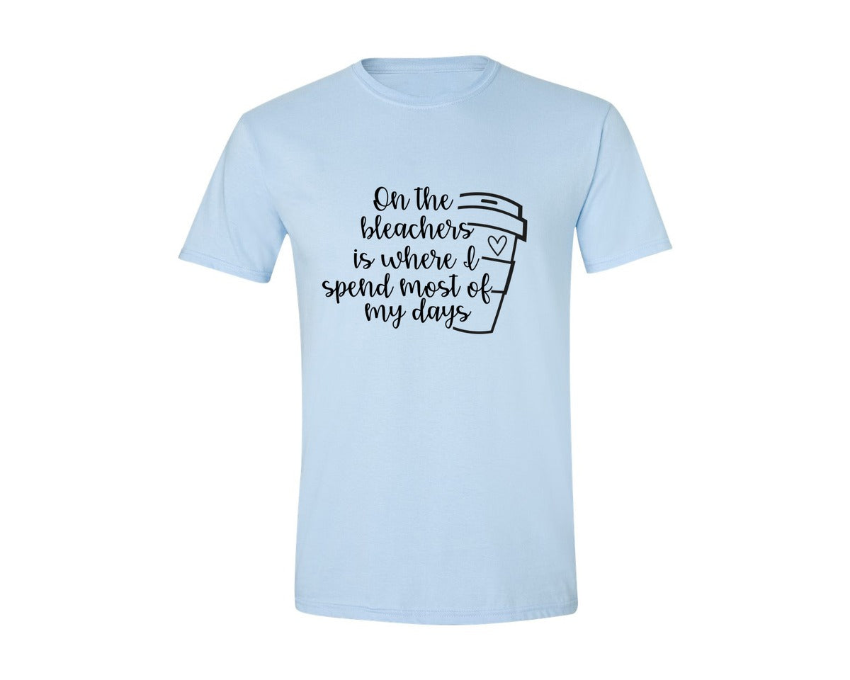 brand:Generic|color:Light Blue|On The Bleachers Sports Mom Graphic T-Shirt