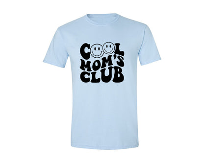 brand:Generic|color:Light Blue|Cool Moms Club Wavy 2 Graphic T-Shirt