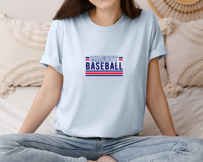 brand:Bella Canvas|color:Light Blue|Baseball Team Baseball Mom 2 Graphic T-Shirt