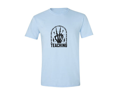brand:Generic|color:Light Blue|Teaching Some Days I Rock It Graphic T-Shirt
