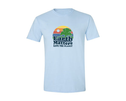 brand:Generic|color:Light Blue|Earth Matters Save The Planet T Shirt Graphic T-Shirt