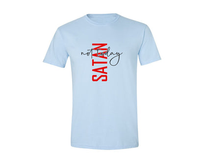 brand:Generic|color:Light Blue|Not Today Satan Shirt Design Graphic T-Shirt