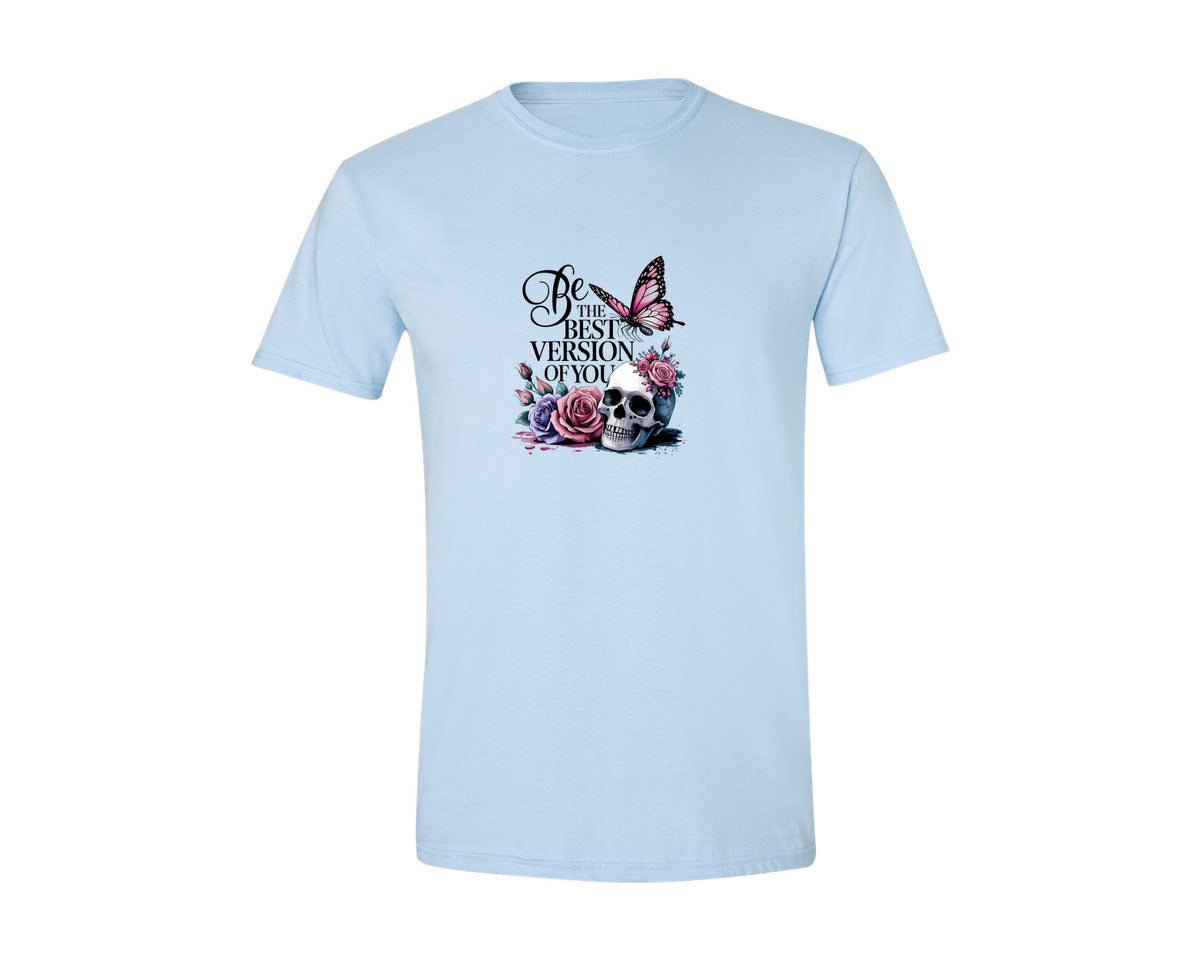 brand:Generic|color:Light Blue|Be The Best Version Of You Self Love 2 Graphic T-Shirt