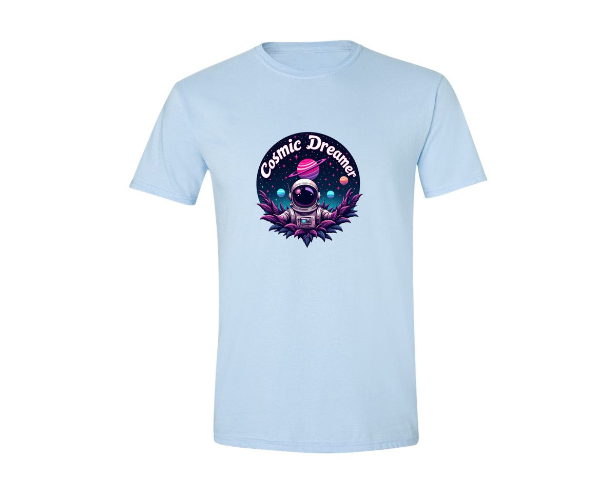 brand:Generic|color:Light Blue|Cosmic Dreamer T Shirt Design Graphic T-Shirt