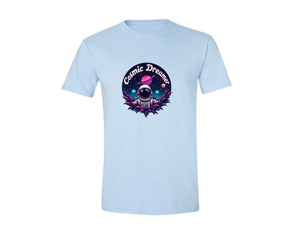 brand:Generic|color:Light Blue|Cosmic Dreamer T Shirt Design Graphic T-Shirt