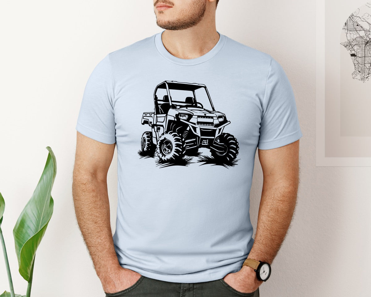 brand:Bella Canvas|color:Light Blue|Atv Atv Riding Graphic T-Shirt