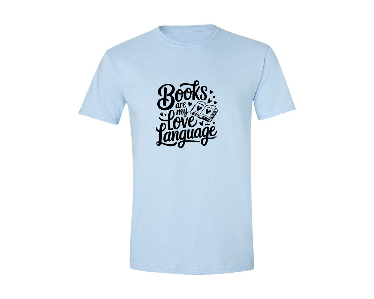 brand:Generic|color:Light Blue|Books Are My Love Language T Shirt Desig Graphic T-Shirt