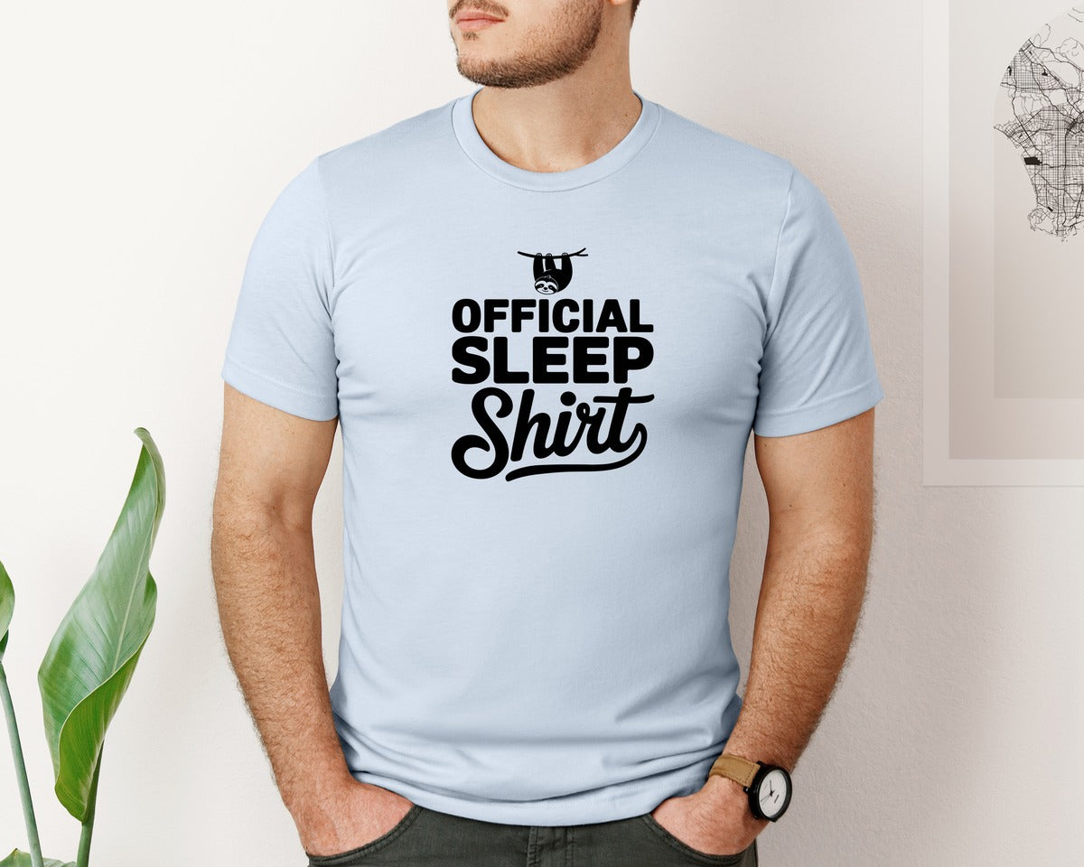 brand:Bella Canvas|color:Light Blue|Official Sleep Shirt T Shirt Graphic T-Shirt