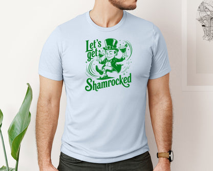 brand:Bella Canvas|color:Light Blue|Lets Get Shamrocked Design 7 Graphic T-Shirt