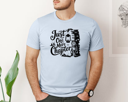 brand:Bella Canvas|color:Light Blue|Just One More Chapter T Shirt Design Graphic T-Shirt