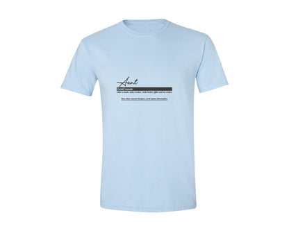 brand:Generic|color:Light Blue|Aunt Funny Definition Graphic T-Shirt