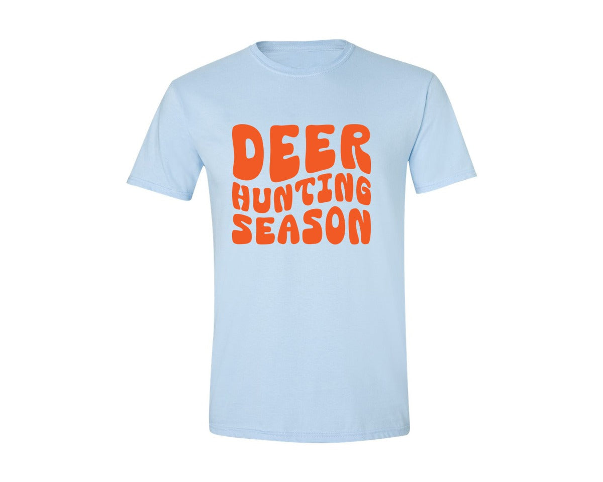 brand:Generic|color:Light Blue|Retro Deer Hunting Season Design 2 Graphic T-Shirt