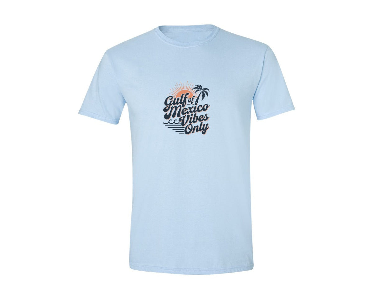 brand:Generic|color:Light Blue|Gulf Of Mexico Vibes Only 4 Graphic T-Shirt