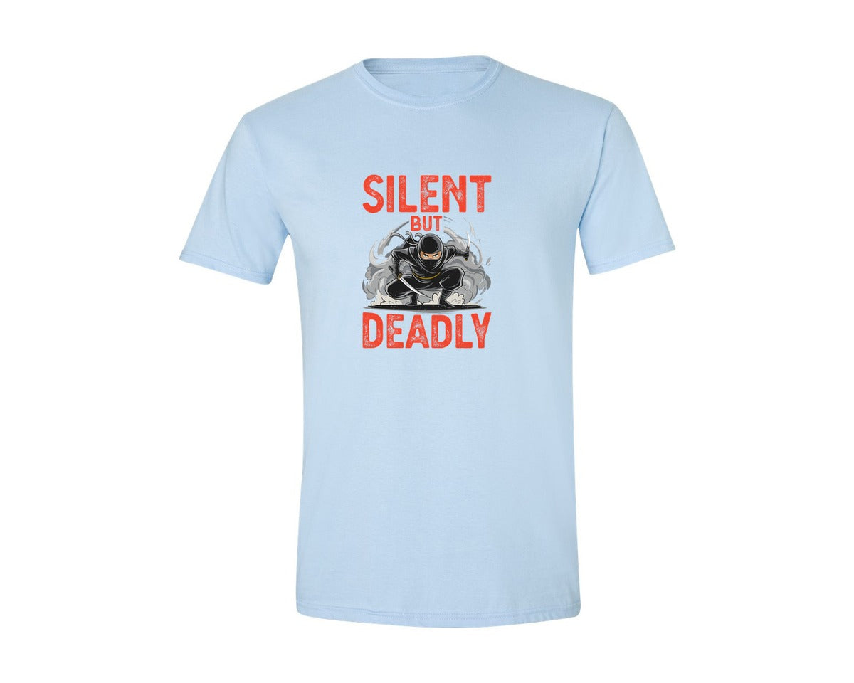 brand:Generic|color:Light Blue|Silent But Deadly T Shirt Graphic T-Shirt
