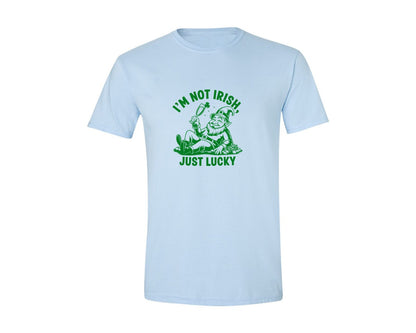 brand:Generic|color:Light Blue|Im Not Irish Just Lucky Design Graphic T-Shirt