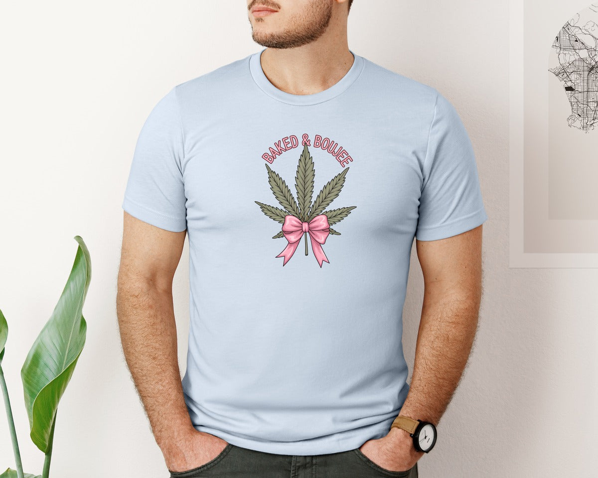 brand:Bella Canvas|color:Light Blue|Baked Boujee Funny Graphic T-Shirt