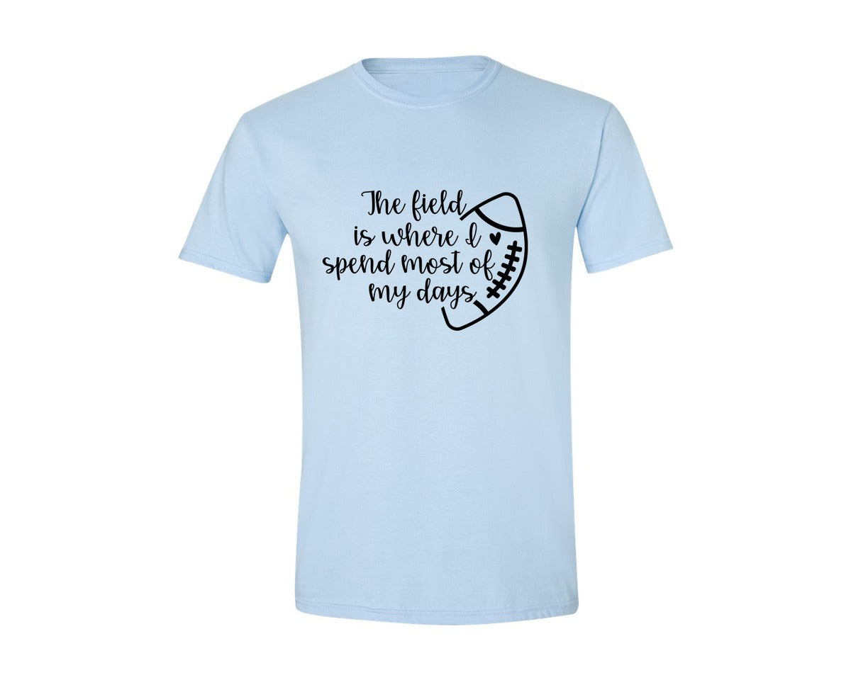 brand:Generic|color:Light Blue|Football Mom 103 Graphic T-Shirt