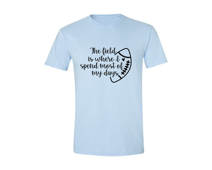 brand:Generic|color:Light Blue|Football Mom 103 Graphic T-Shirt